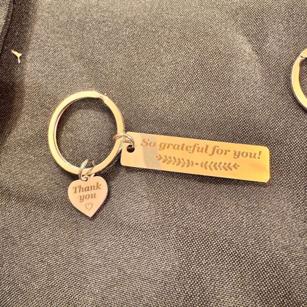 Gift New So Grateful for You Thank You Heart Keychain Gift Appreciation Present‎